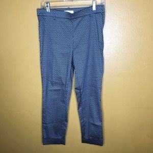 H&M Blue Black Patterned Cropped Pants, 8